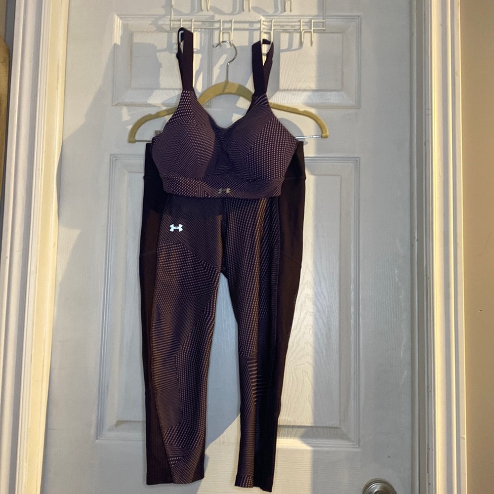 Under armour workout matching set
